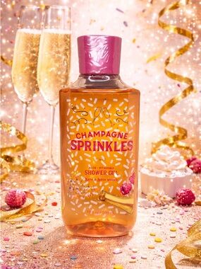 Bath & Body Works Champagne Sprinkles Shower Gel 10oz 🍾✨ Sweet Fruity Scent NWT